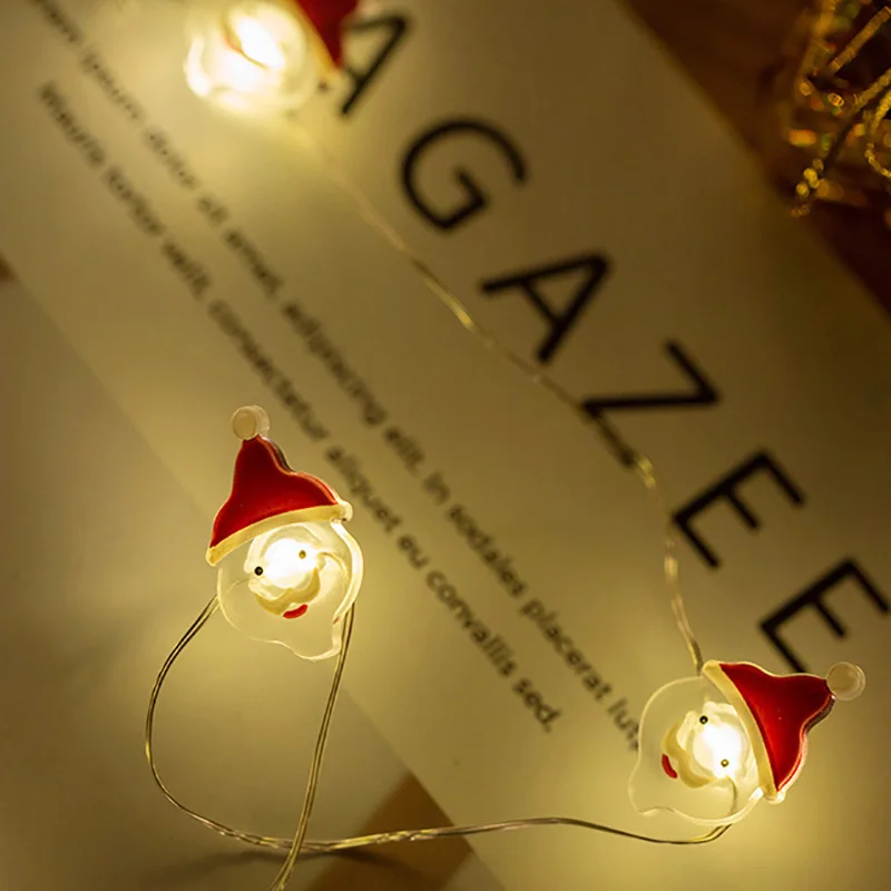 2 м Рождественская елка светодиодные гирлянды Снеговик Рождество сатана Медные