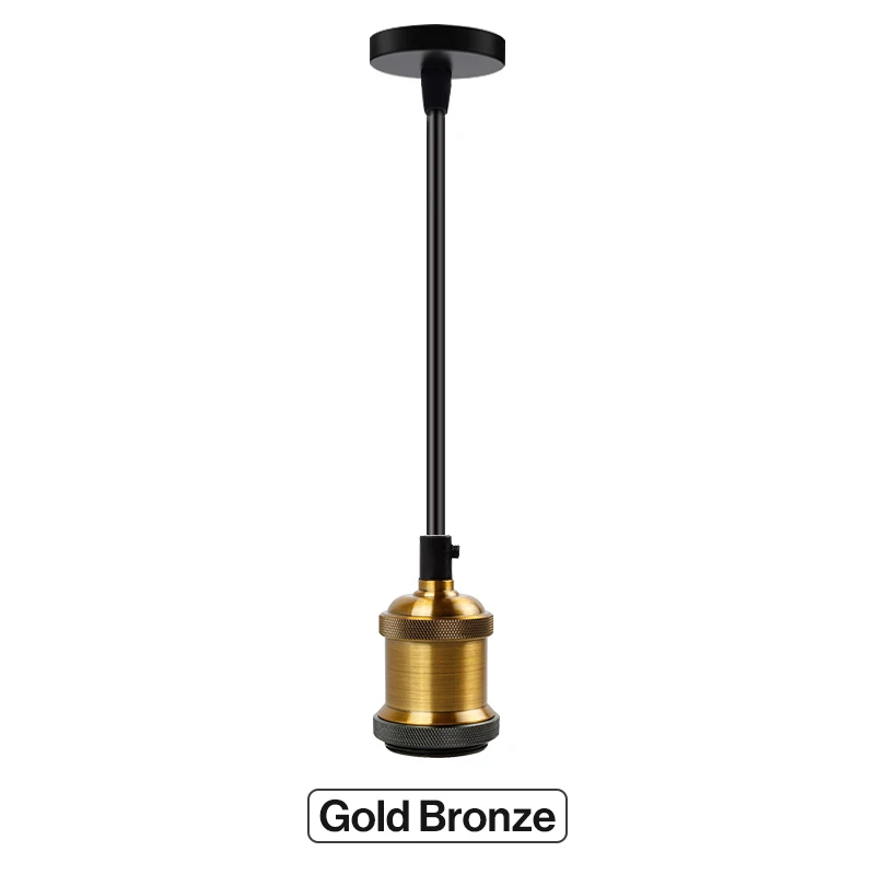 Gold Bronze Set KARWEN винтажный держатель лампы edison E27 винтовая лампа база 110 В 220 В алюминиевая световая розетка промышленная Ретро фурнитура держатель лампы подвесной светильник - Цвет: Gold Bronze Set