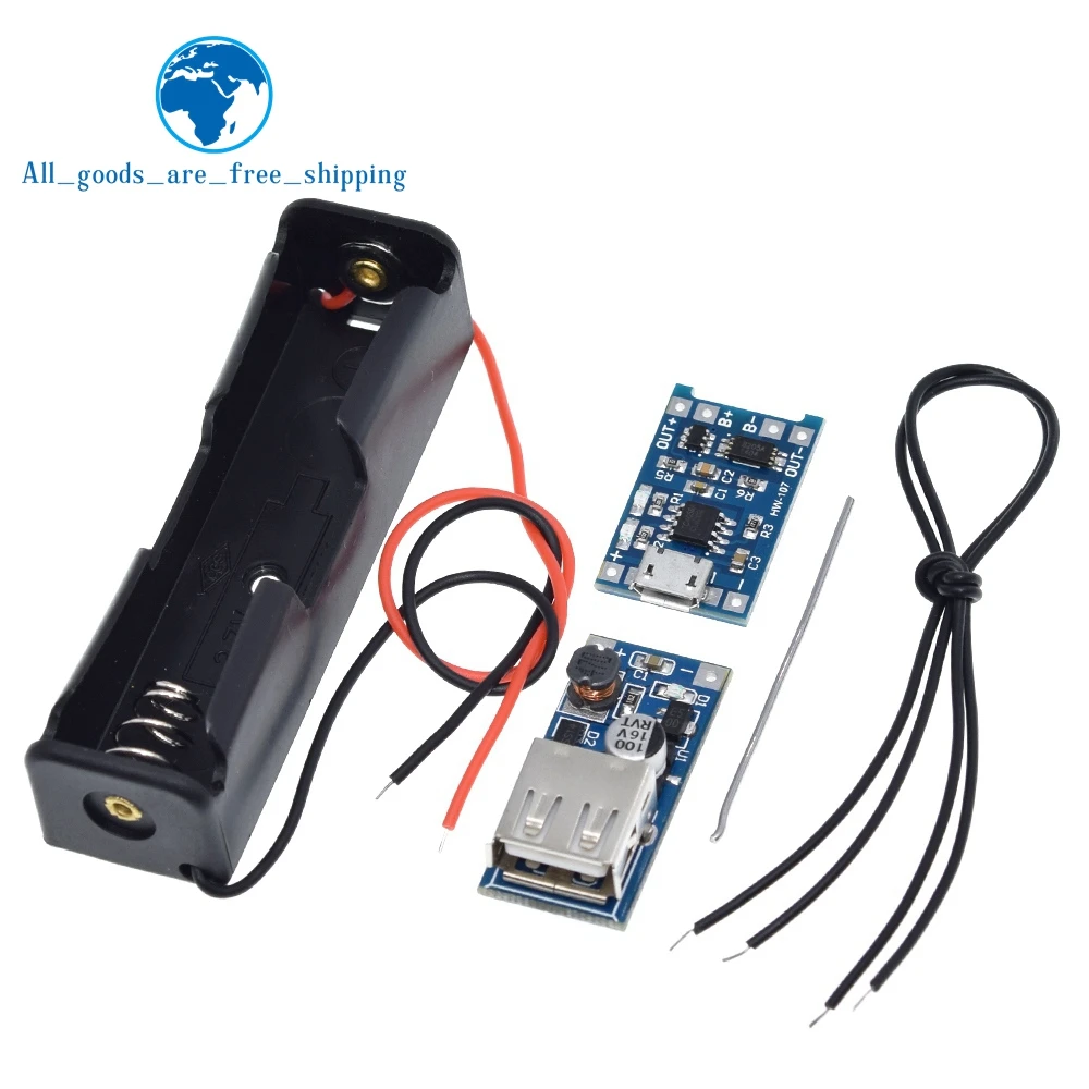 DIY Kit Micro USB 5V 1A 18650 TP4056 модуль зарядного устройства литиевой батареи+ 600MA SB мобильный Мощность Boost доска+ 18650 Батарея Коробка Чехол