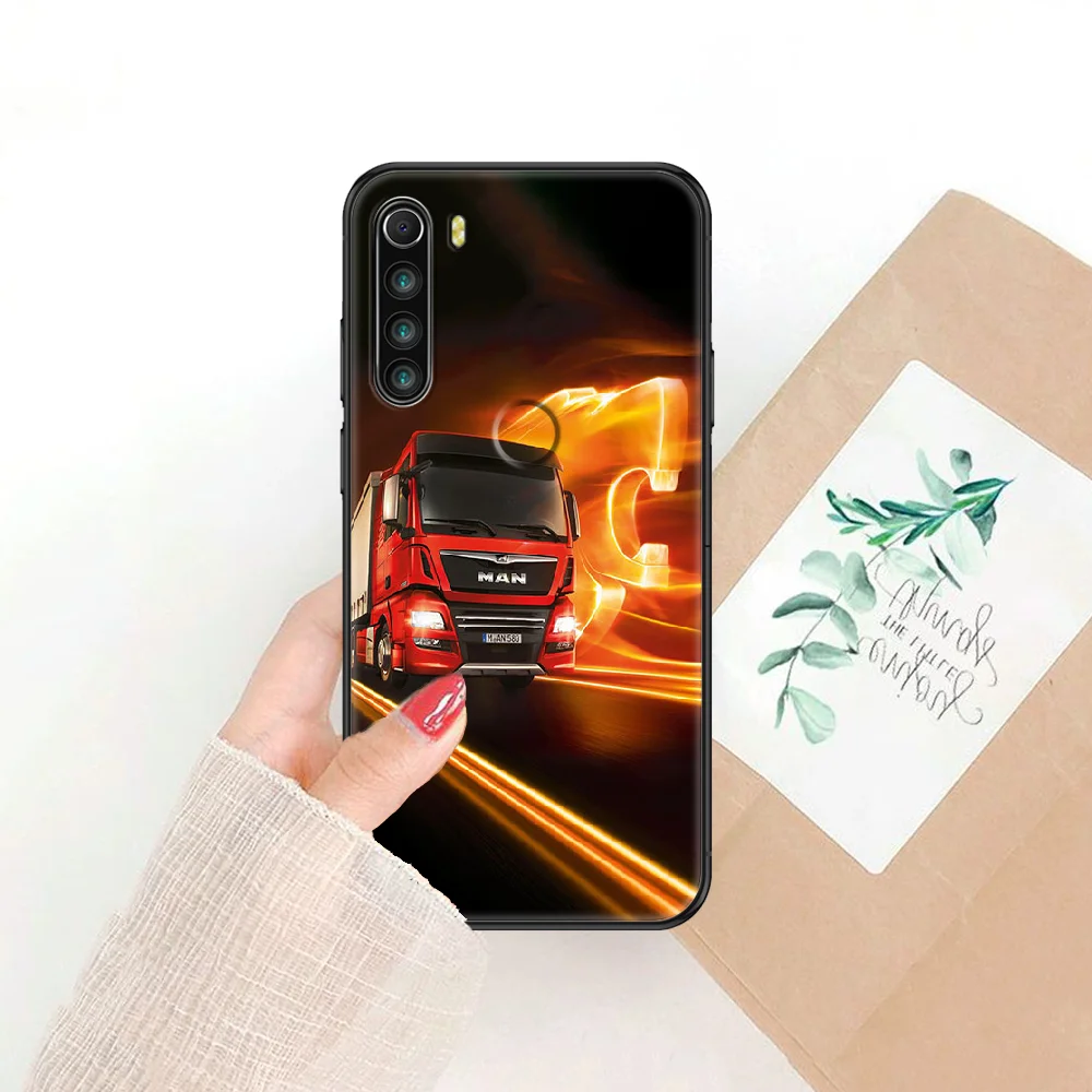 

Man Brand Trucks Phone case For Xiaomi Redmi Note 7 7A 8 8T 9 9A 9S 10 K30 Pro Ultra black 3D Etui fashion shell pretty coque