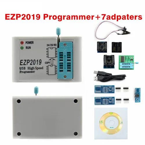 ezp2019 7adapter EZP высокоскоростной USB программатор EZP2019 с 12 разъемами Поддержка 24 25 26 93 EEPROM 25 флэш-чип биос поддержка WIN7 и WIN8 - Цвет: ezp2019 7adapter