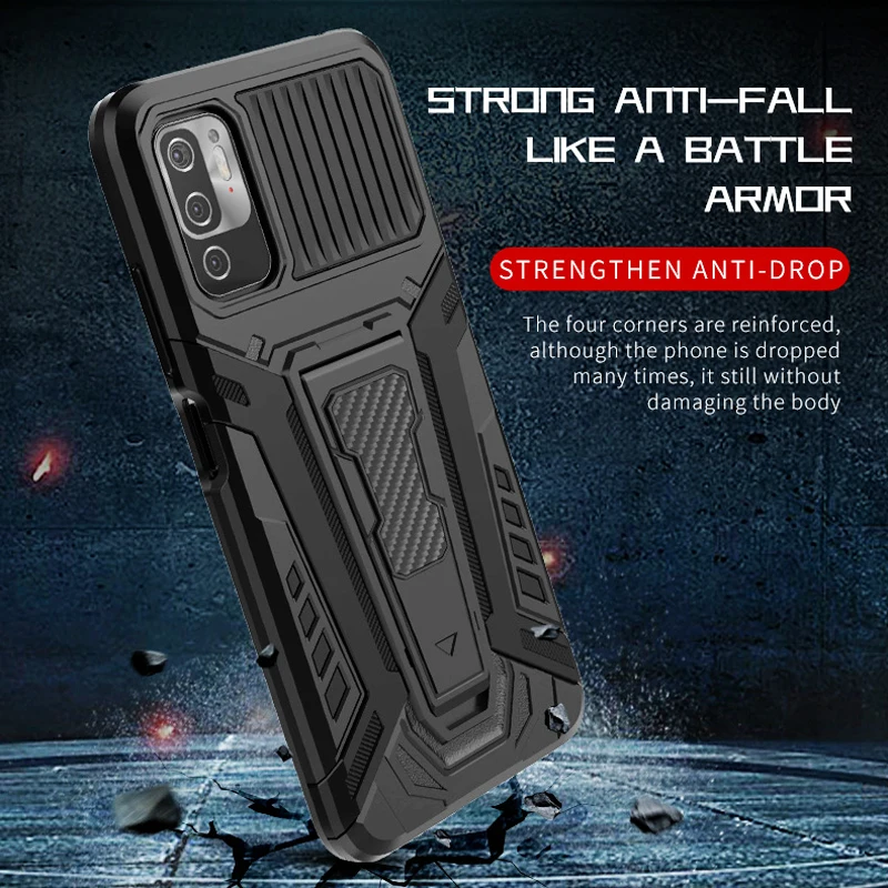 keysion shockproof armor case for xiaomi poco m3 pro 5g x3 nfc f3 gt stand phone cover for redmi note 10 5g 10 pro k40 10s 9s 9t free global shipping