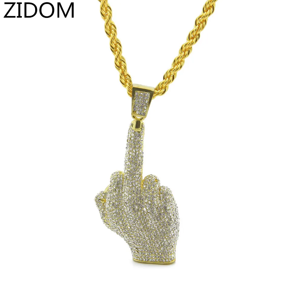 Мужские подвески в стиле хип-хоп золотистого цвета полноразмерные стразы на