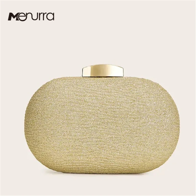 Женский зажим верхняя Сумка клатч вечерняя сумка с цепочкой и ремешком Золотой