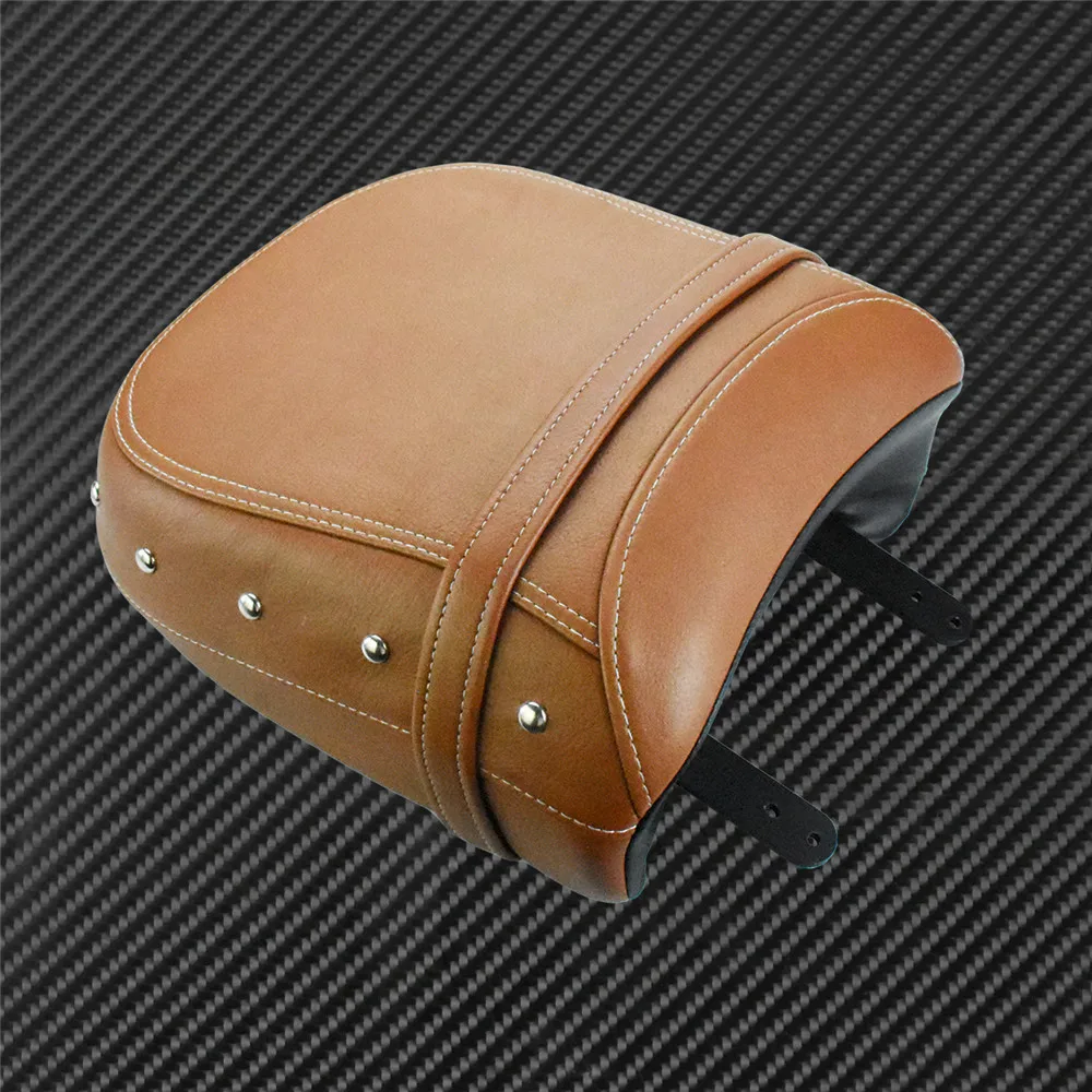 Мотоциклетное заднее ПАССАЖИРСКОЕ СИДЕНЬЕ кожаный коврик черный/коричневый для