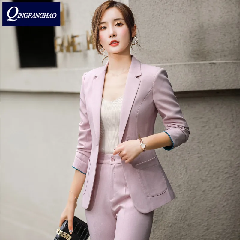 

High Quality Women Blazer And Pant Or Skirt set Business Suit Ladies Work Wear coat as8852