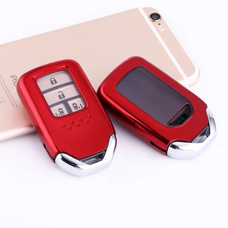 Чехол для автомобильных ключей мягкий ТПУ чехол Honda Civic Accord брелок автомобиля