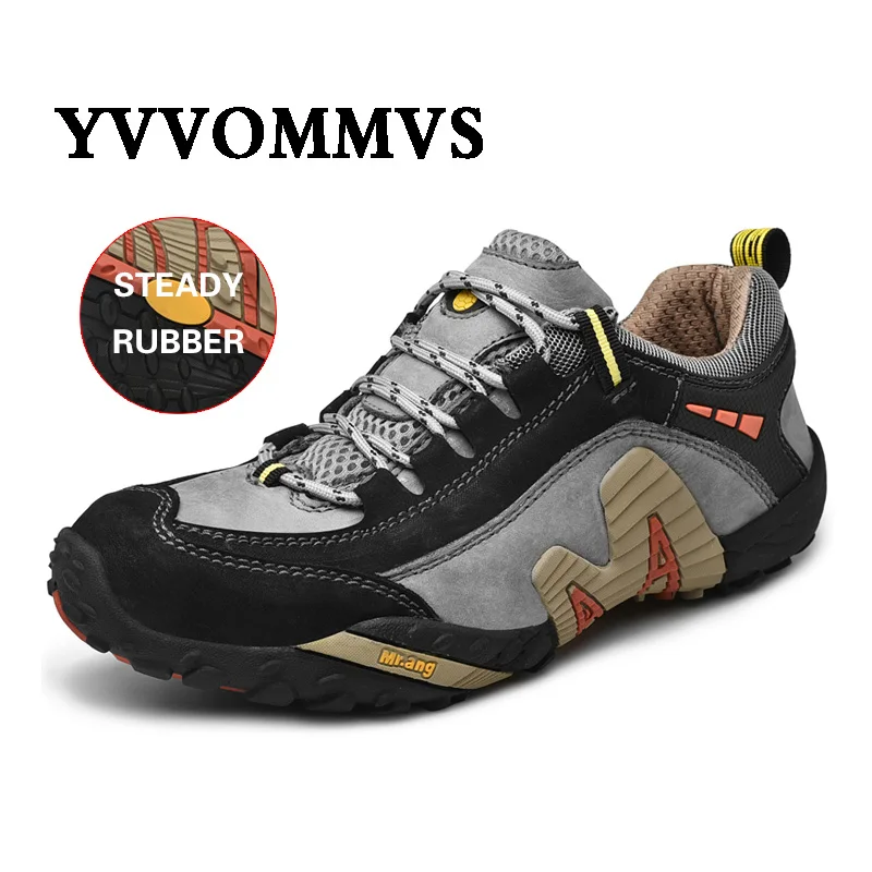 New men's hiking shoes for autumn ventilate wear-resisting waterproof skid resistance handiness outdoors | Обувь