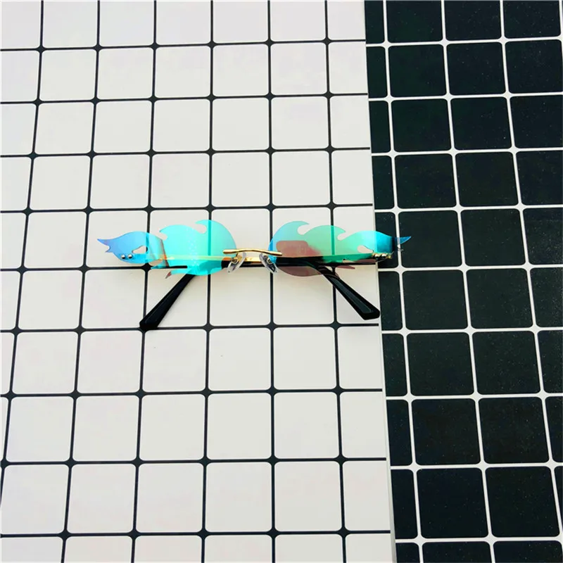 Мужские и женские солнцезащитные очки без оправы роскошные трендовые в