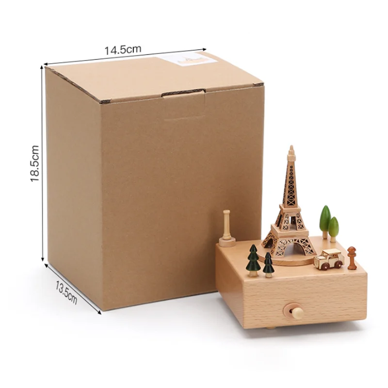 Романтический с оригинальными рисунками &quotПарижская башня музыкальная