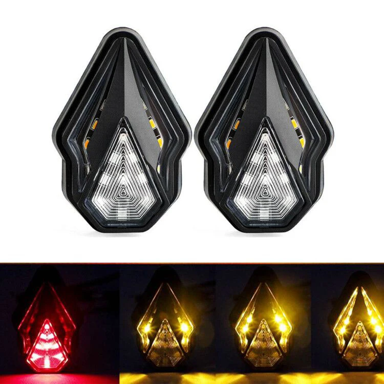 2 шт. мотоциклетный последовательный заподлицо сигнал поворота красный желтый
