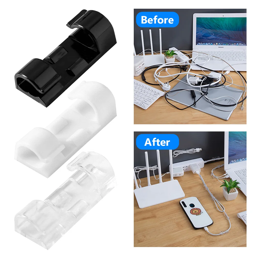 20 шт. кабельные зажимы Настольный органайзер самоклеющиеся шнур Управление
