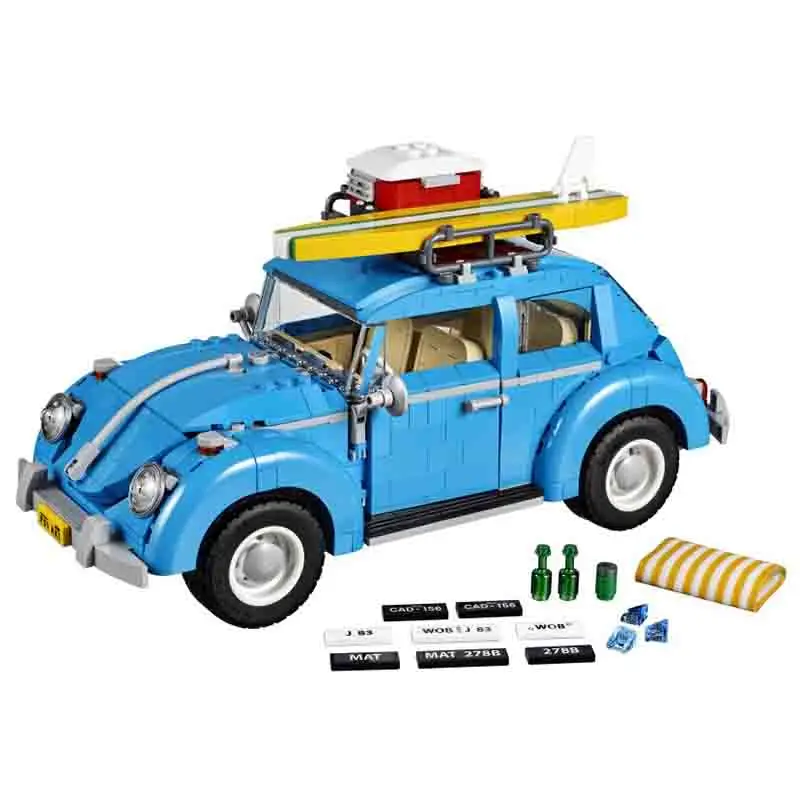 21003 No Box Строительные блоки кирпичи Volkswagen T1 Camper Beetle Cooper игрушки Совместимые с подарками для детей - Цвет: 21003 No Box