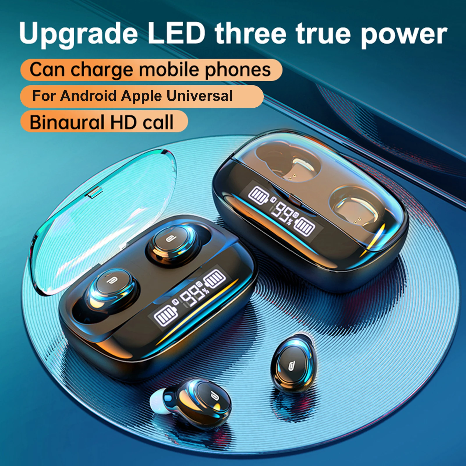 M-U8 TWS Bluetooth 5 1 наушники 4200 мАч зарядная коробка беспроводные 9D стерео спортивные