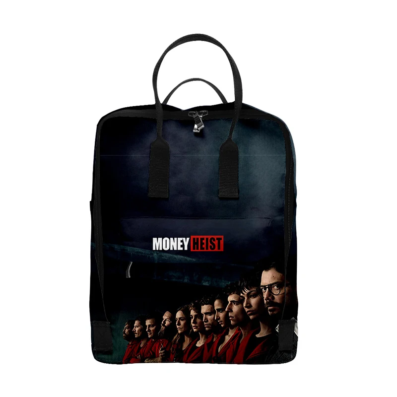 Рюкзак La Casa De Papel для мужчин и женщин модный школьный ранец с объемным рисунком