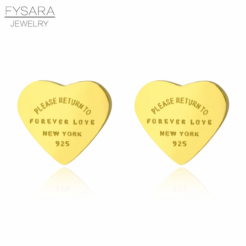 FYSARA из нержавеющей стали цвета розового золота Цвет любовь навсегда сердце