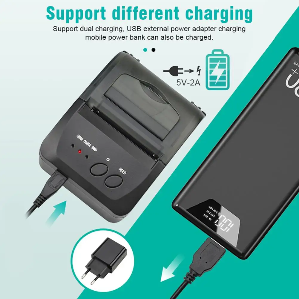 Беспроводной Bluetooth чековый термопринтер портативный POS принтер для ресторанов