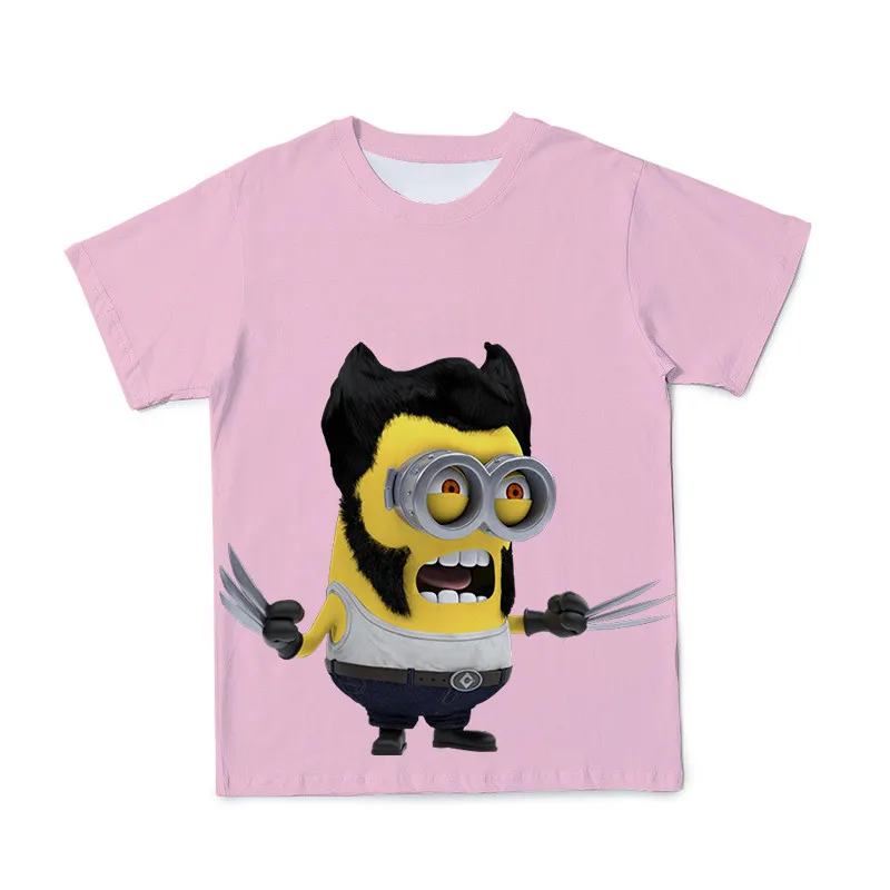 

2021 Summer New 3D Boys And Girls Short-Sleeved T-Shirt Breathable Fashion O-Neck Funny Anime Cartoon Pattern 4T-14T