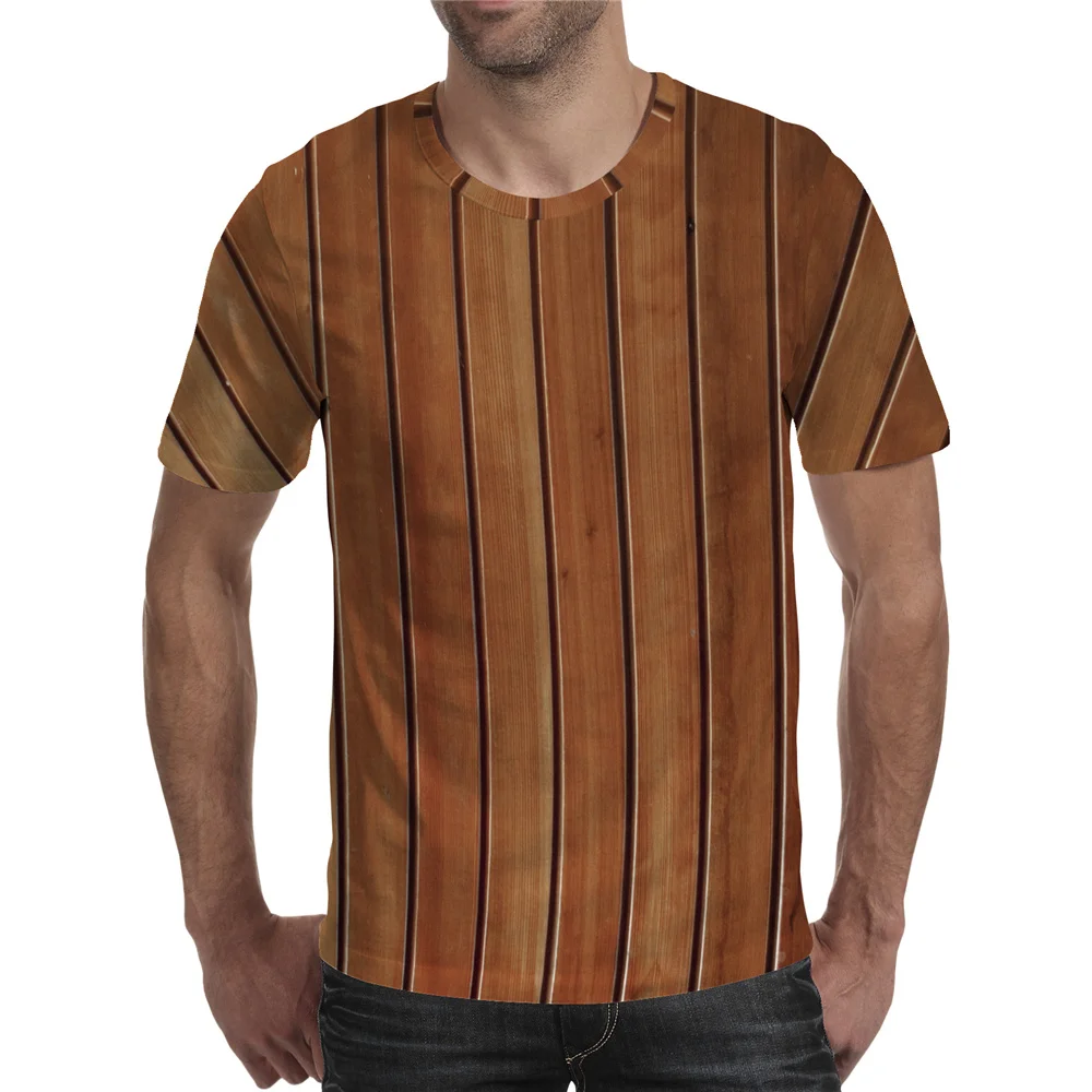 

2021 spring new men's T-shirt 3D digital printing T-shirt simulation brick short-sleeved T-shirt fashion trend casual tops Kids