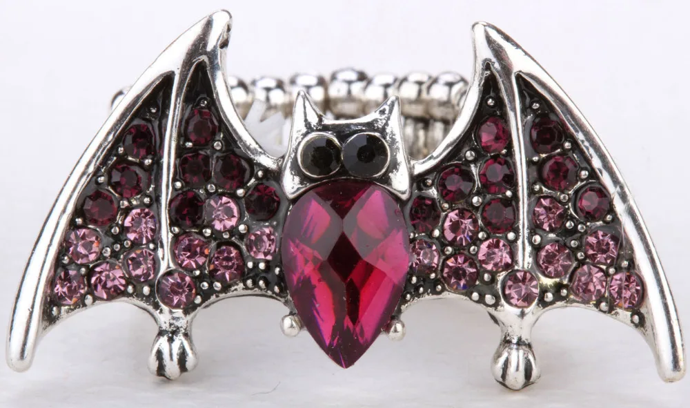 Эластичное кольцо летучая мышь украшения для хэллоуивечерние Подарки женщин