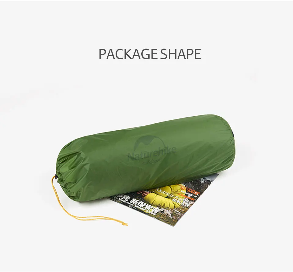 Naturehike Сверхлегкий туннельный тент из опалуса для 2~ 4 человек 20D/210T тканевый тент для кемпинга с бесплатной NH17L001-L