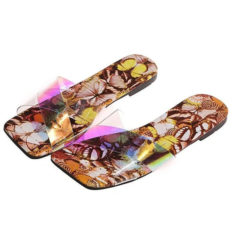 

Flat pattern large size slides women's 2021 summer new platform slippers womens fashion breathable casual shoes women sandals