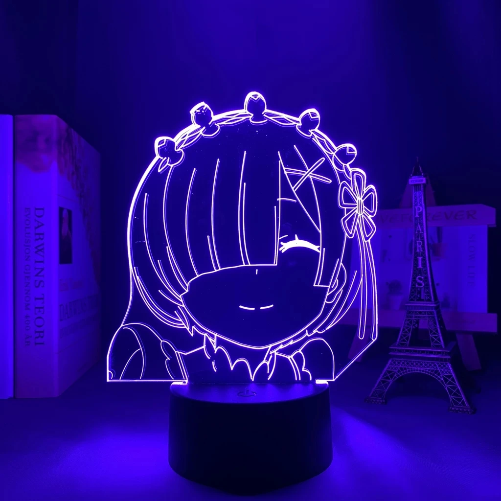 

3d Anime Lamp Re Zero Starting Life In Another World LED Night Light for Room Decor Nightlight Gift Re Zero Rem Light