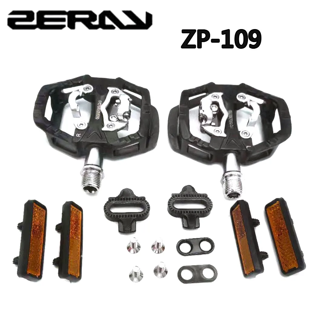 

ZERAY Cycling Road Bike MTB Clipless Pedals Self-locking Pedals ZP-109S SPD Compatible Pedals Bike Parts Upgrade of ZP-108S