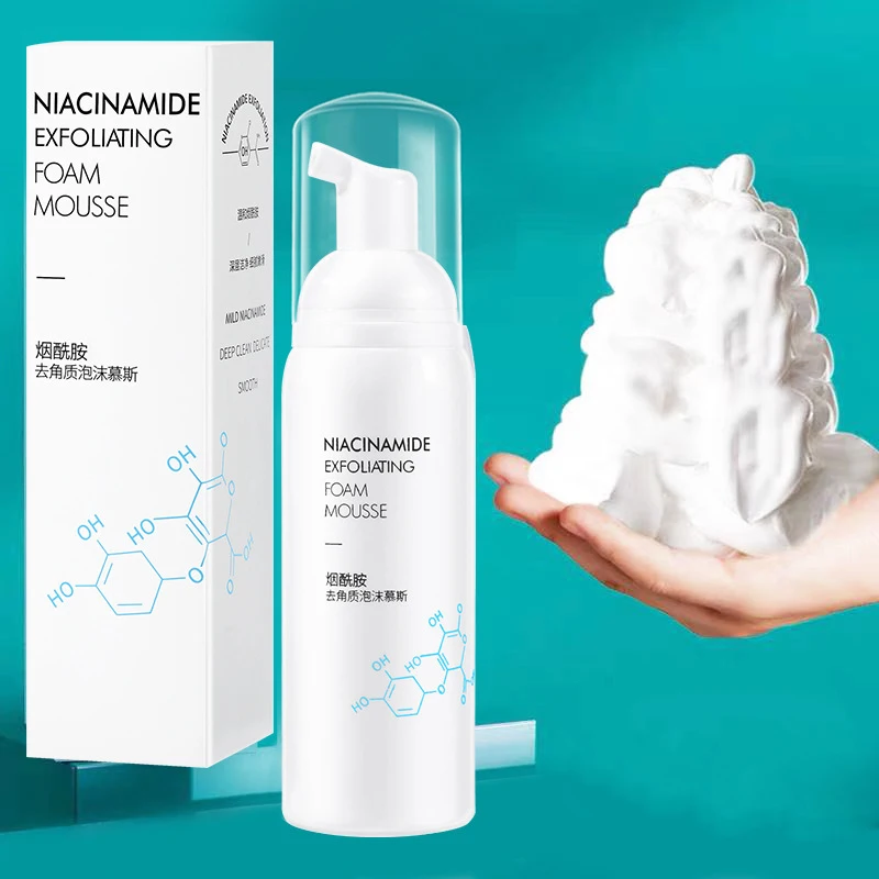 Niacinamide Отшелушивающий Пенящийся мусс пилинг гель глубокое очищение увлажняющее