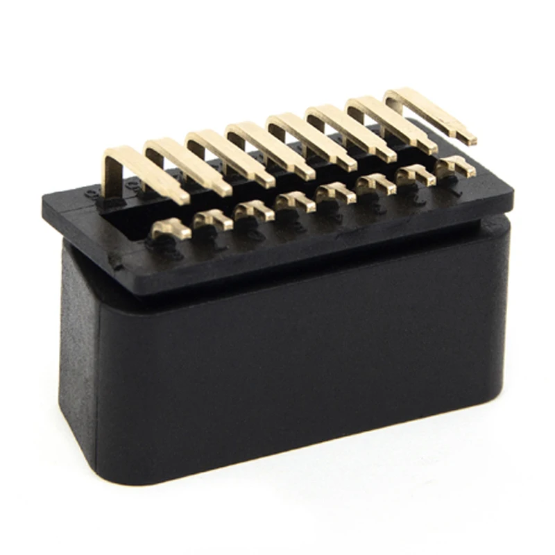 OBD 16pin 90 градусов изогнутая игла OBD2 16Pin штекер 2 16 контактный разъем адаптер