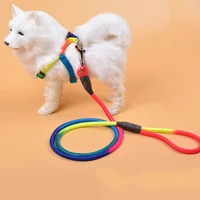 nylon training dog small and medium sized dog colorful nylon round traction rope 1 2m great for teaching camp backyard pet