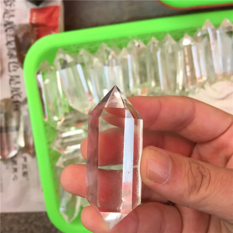 

AAA+ natural quartz crystal clear crystal wand point for healing stones