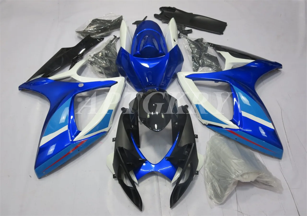 

Новый комплект обтекателей для мотоцикла из АБС-пластика, подходит для Suzuki GSXR600 GSXR750 K6 2006 2007 06 07, синий комплект обтекателей