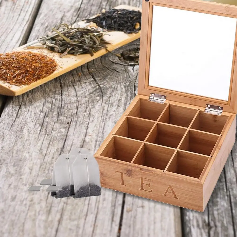 Новое деревенское деревянное хранение чайных пакетиков коробка для груди