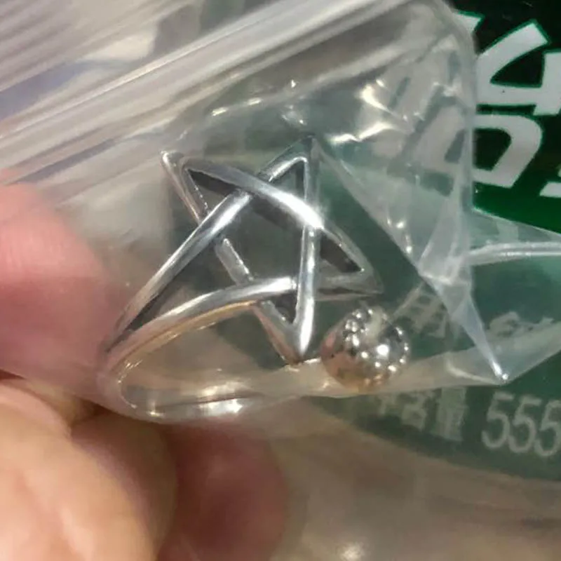 OUFEI Открытое кольцо для женщин кольца из стерлингового серебра 925 пробы звезда