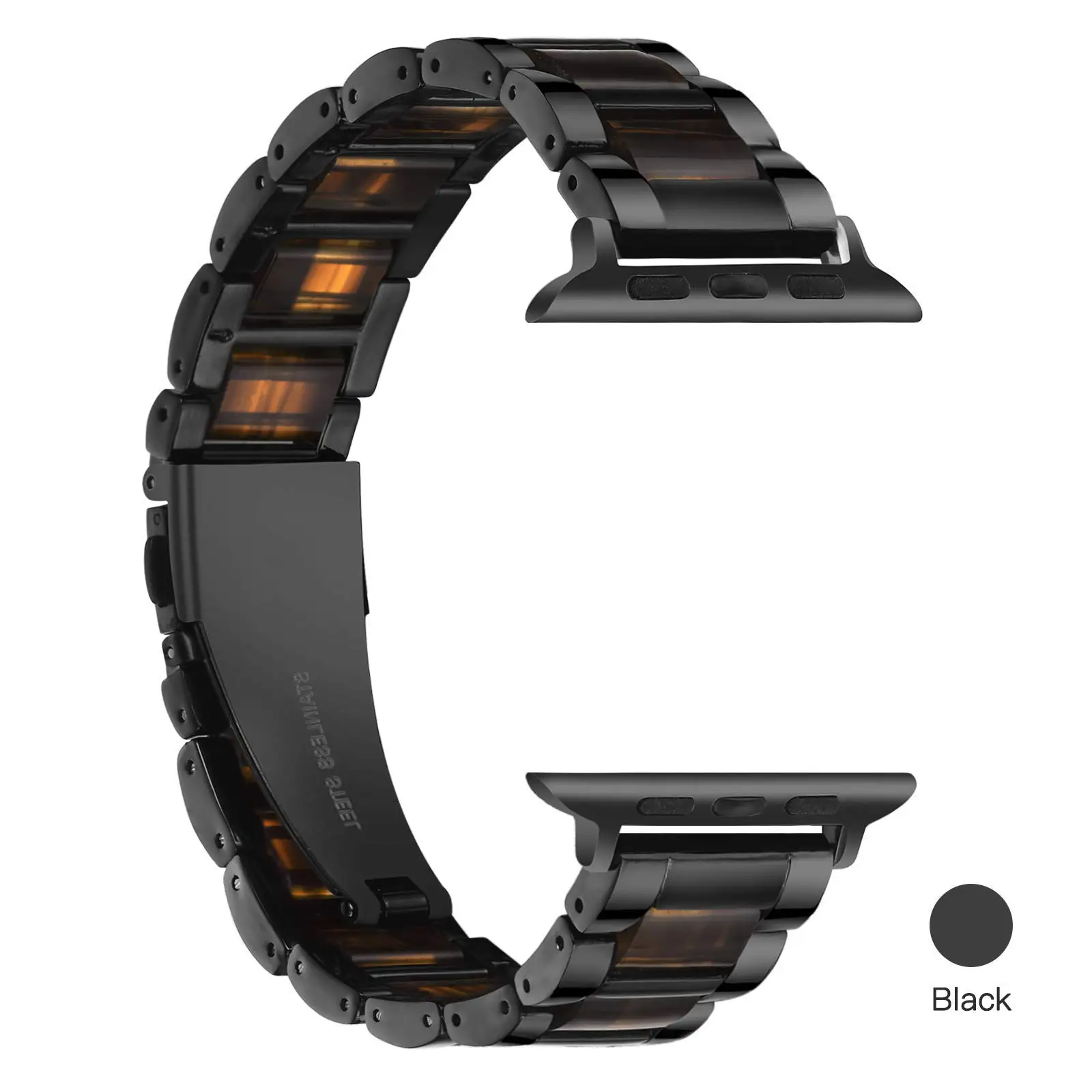 Metal Resin Strap For apple watch band 45mm/41mm 44mm 40mm 42mm 38mm watchband bracelet iwatch apple watch series 5 4 3 se 6 7