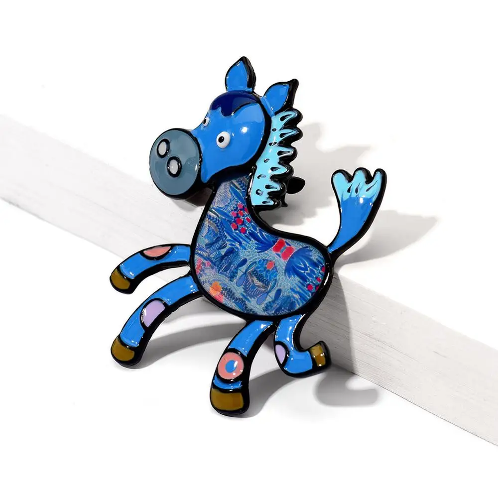 Милая эмалированная брошь из сплава со стразами Dunkey броши булавки ювелирные