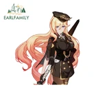 EARLFAMILY 13 см x 11,5 см для Honkai Impact 3 блондинка автомобильные мультипликационные наклейки окна автомобиля, стилизованные модные Граффити стикер