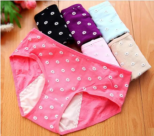 Женские трусики для месячных физиологические цветочное белье герметичное
