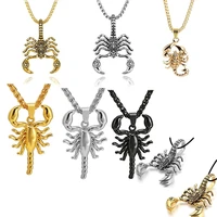 vintage mens scorpion scorpio pendant necklace exaggerated zodiac constellation animal necklace for women men gothic jewelry