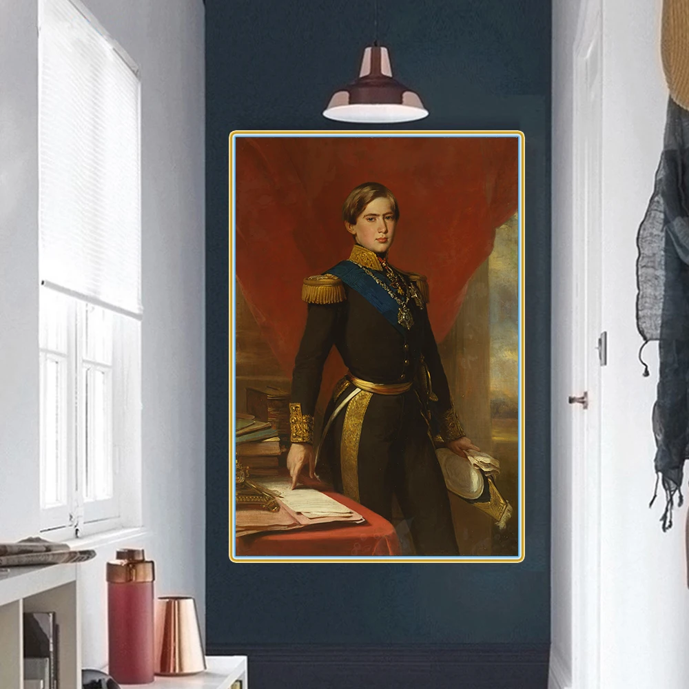 Citon Winterhalter Pedro V King of Portugal Canvas холст искусство Масляная живопись художественный