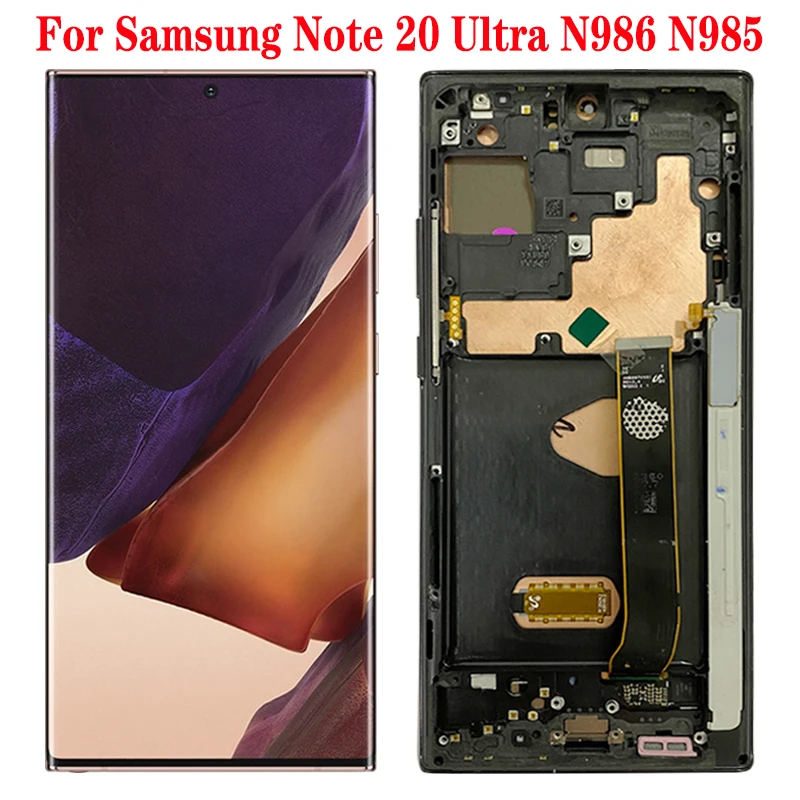 Pantalla LCD Original para Samsung Galaxy Note 20, 6,9 ", montaje de marco, sm-n986b, N985F-0