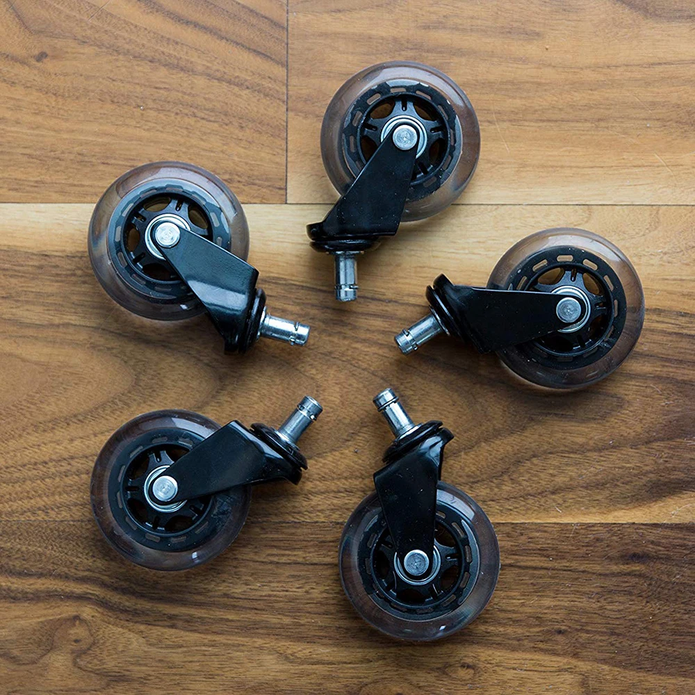 Универсальный стопорный ролик из полиуретана 3 дюйма Черное колесо с сильной