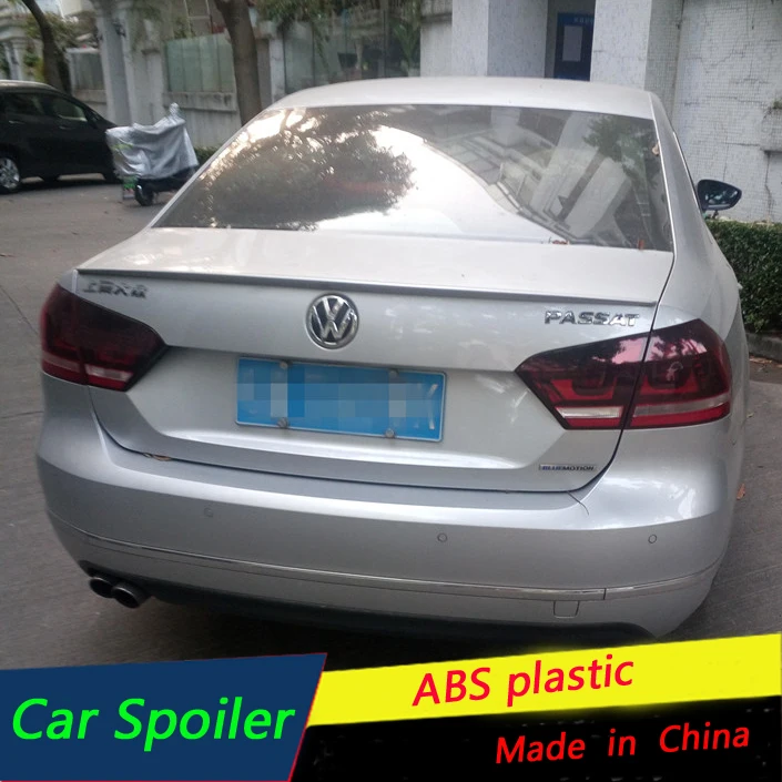 Для Volkswagen Passat Спойлер ABS Материал заднее крыло автомобиля праймер Авто Стайлинг