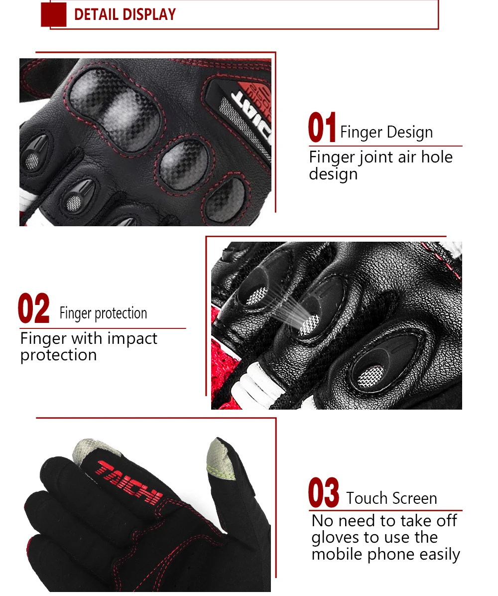 Дышащие мотоциклетные перчатки с сенсорным экраном Luva Motoqueiro Guantes Защитное снаряжение инструмент короткие нескользящие перчатки для мотокросса
