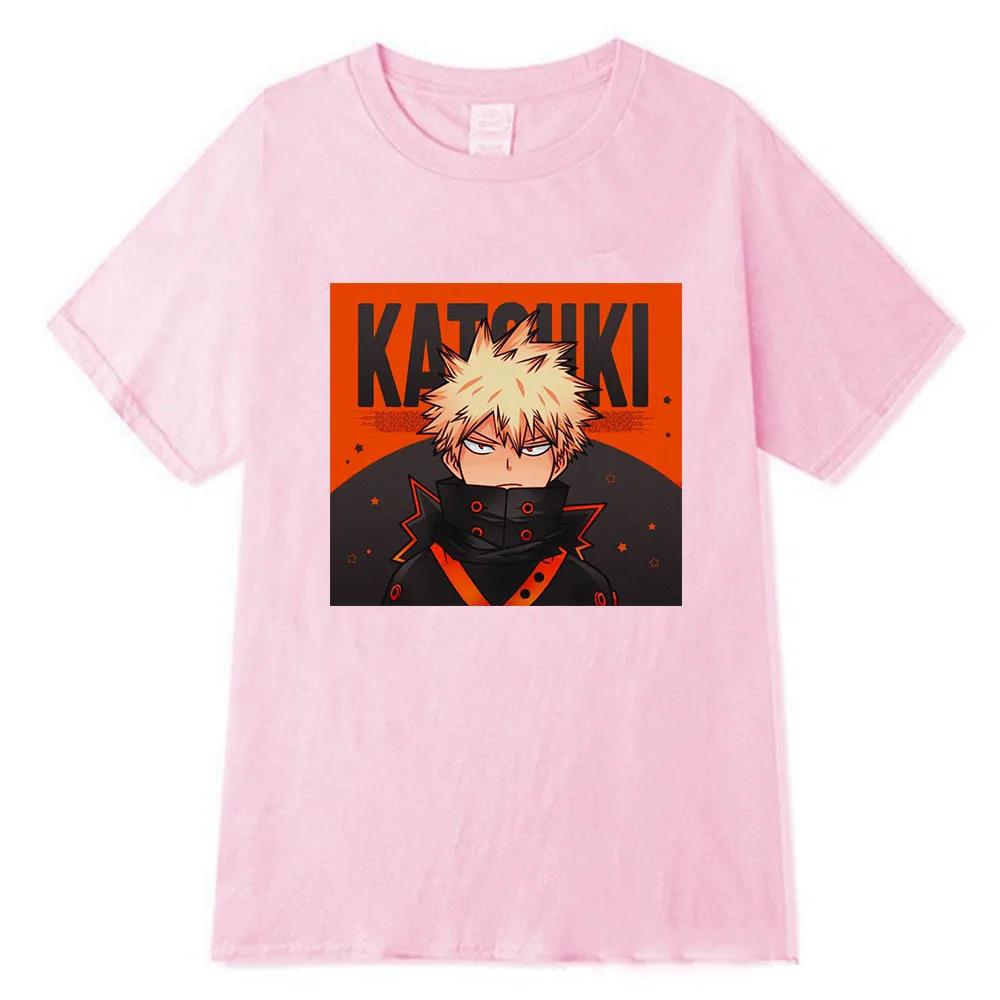 

No Hero Academia Japan Anime Print Fun Top Casual Summer Harajuku Loose Cute Women T-shirt