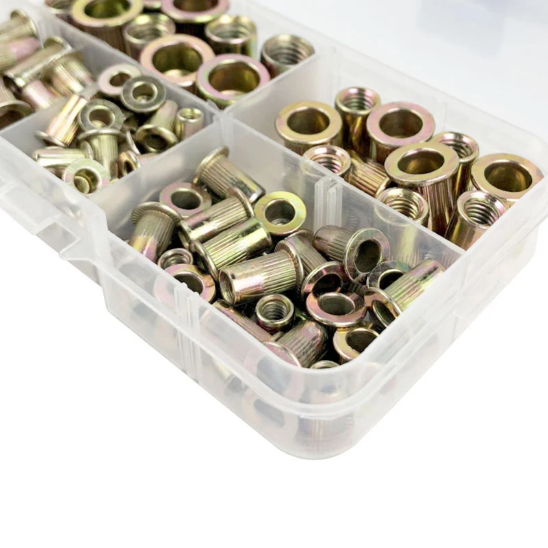 

Zinc Plated Rivetnuts Blind Set Nutserts Threaded Insert Nutsert Cap Flat Head Rivet Nuts Carbon Steel M3 M4 M5 M6 M8 M10 M12
