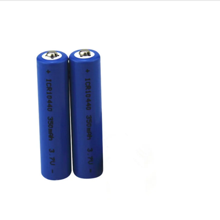 

2pcs/lot High quality 3.7v 10440 lithium battery 350mAh AAA rechargeable battery suitable for flashlight toys