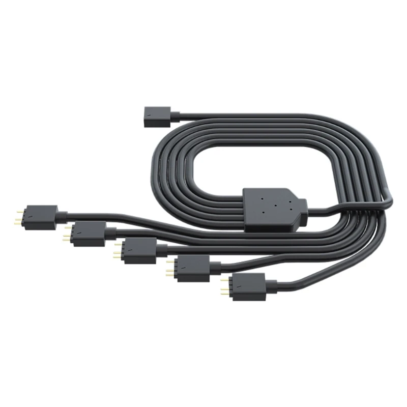 ARGB 1 до 5 3pin 5V гибкий вентилятор RGB адаптер кабель чехол для компьютера разъем MSI