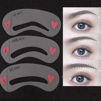 3pcsset reusable eyebrow stencil set makeup eyebrow card grooming drawing template guide eye beauty makeup tools accessories